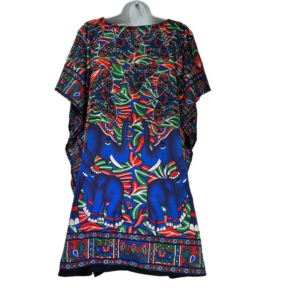 my take elephant butterfly short kaftan beach cover up OS - Picture 3 of 4